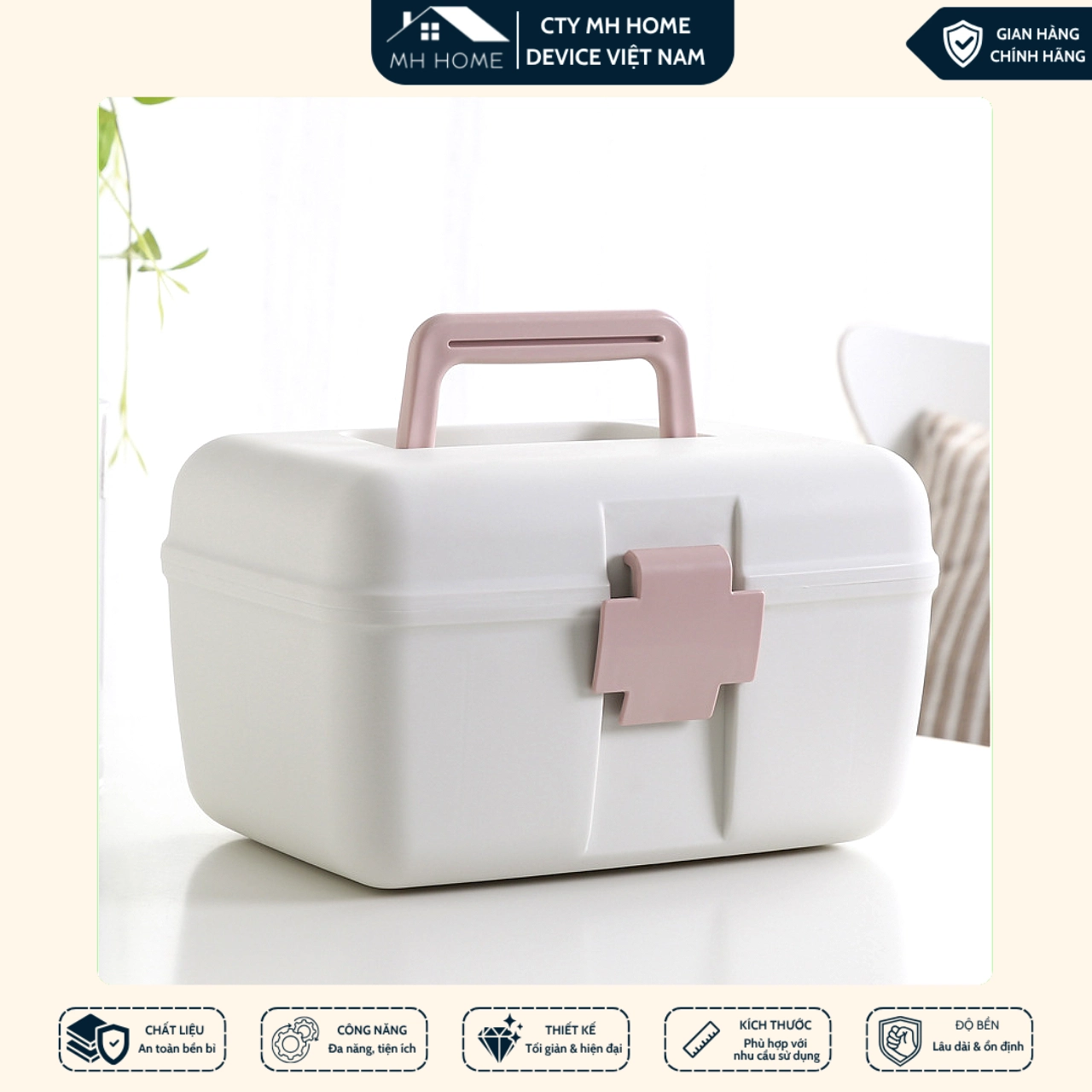Hộp Đựng Thuốc Gia Đình Có Quai Xách Nhiều Ngăn Đa Năng Tiện Lợi | MH Home